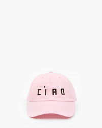 Clare V. Baseball Hat - Embroidered Ciao in Light Pink 1 - Bliss Boutiques