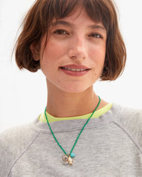 Clare V. Beaded Charm Necklace in Multi Color 2 - Bliss Boutiques