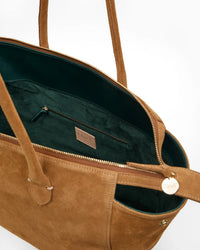 Clare V. Beatrice - Suede in Caramel 3 - Bliss Boutiques