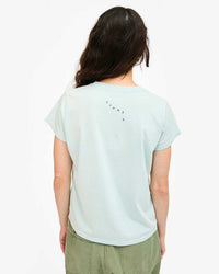 Clare V. Bon Vivant Classic Tee in Sky Blue w/ Grass 