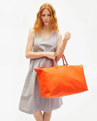 Clare V. Canvas Weekender in Tangerine 