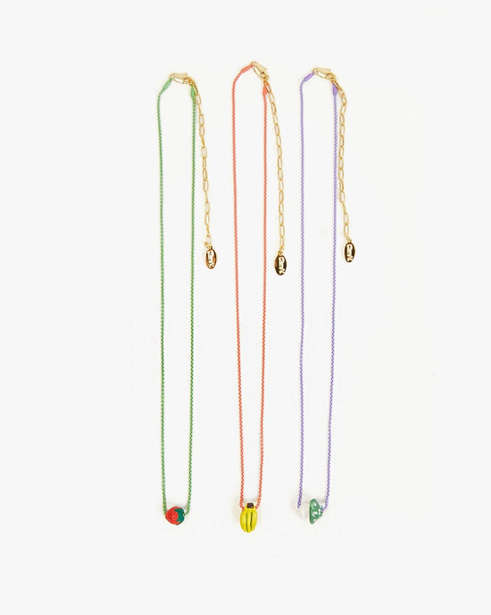Clare V. Ceramic Bead Necklace Set in Multi 