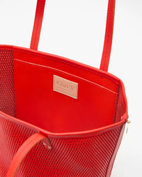 Clare V. Choupette - Diamond Perf in Bright Poppy 3 - Bliss Boutiques
