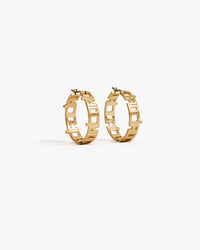 Clare V. Ciao Hoop Earrings in Vintage Gold 