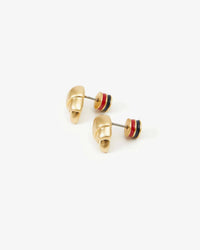 Clare V. Croissant Studs in Vintage Gold 
