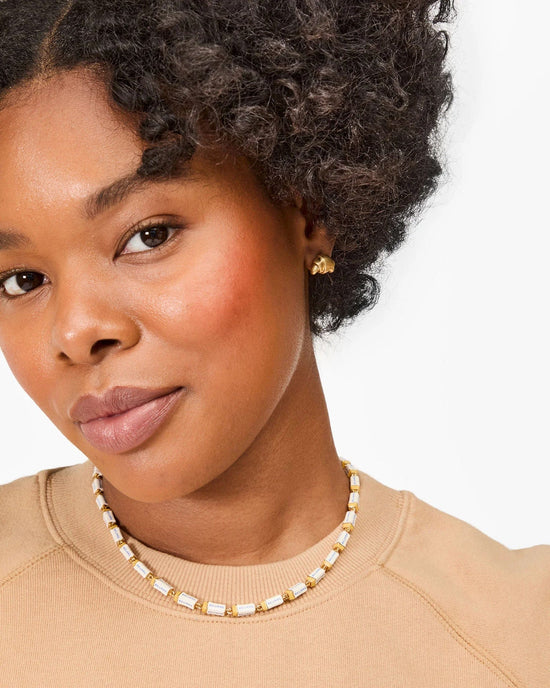 Clare V. Croissant Studs in Vintage Gold 