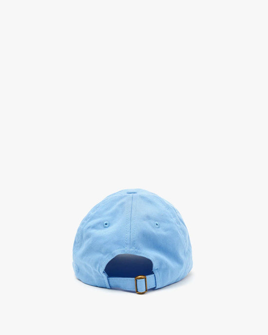 Clare V. Emb Oui Baseball Hat in Sky Blue w/ Navy 