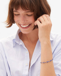 Clare V. Enamel Sardine Bracelet in Cobalt 2 - Bliss Boutiques