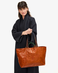 Clare V. Grande Bateau Tote in Camel New Look 3 - Bliss Boutiques