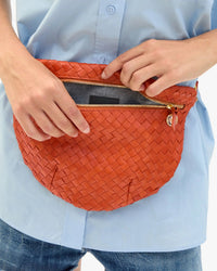 Clare V. Grande Fanny - Med Wvn Diagonal in Saltillo 4 - Bliss Boutiques