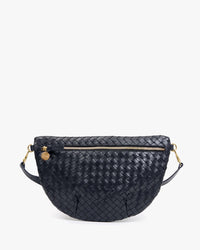 Clare V. Grande Fanny - Medium Woven Diagonal in Twilight 1 - Bliss Boutiques