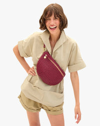 Clare V. Grande Fanny - Rattan in Plummy 2 - Bliss Boutiques