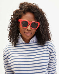 Clare V. Heather Sunglasses in Red 