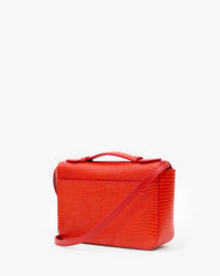 Clare V. Kathryn - Glossy Lizard in Red 6 - Bliss Boutiques