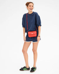 Clare V. Kathryn - Glossy Lizard in Red 3 - Bliss Boutiques