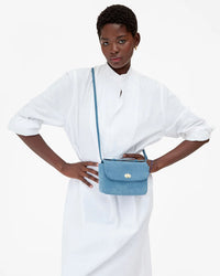 Clare V. Kathryn - Suede in Desert Blue 2 - Bliss Boutiques