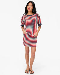 Clare V. Le Bateau Tee - Stripe in Nvy/Cry Red/Crm 3 - Bliss Boutiques