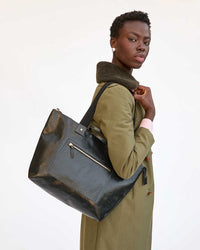 Clare V. Le Zip Sac - Rustique w/ Travel Pocket in Black 2 - Bliss Boutiques