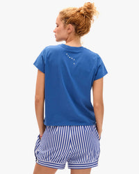 Clare V. Liberez Les Sardines Classic Tee in French Blue 3 - Bliss Boutiques