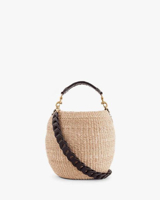 Clare V. Link Shoulder Strap in Black Veg 