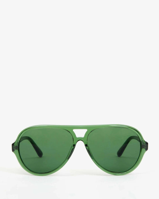 Clare V. Lizzie Sunglasses in Forest 