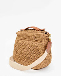 Clare V. Louis w/ Top Handle - Twisted Raffia in Palm 2 - Bliss Boutiques