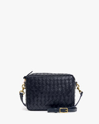 Clare V. Midi Sac w/ Pocket - Medium Woven Diagonal in Twilight 1 - Bliss Boutiques