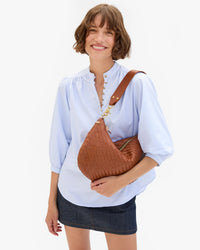 Clare V. Moyen Messenger in Hazelnut 2 - Bliss Boutiques