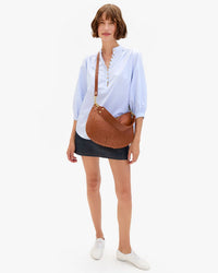 Clare V. Moyen Messenger in Hazelnut 3 - Bliss Boutiques