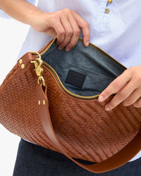 Clare V. Moyen Messenger in Hazelnut 5 - Bliss Boutiques
