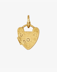 Clare V. Padlock Locket in Vintage Gold 