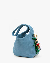 Clare V. Petit Bando - Suede in Desert Blue 4 - Bliss Boutiques