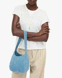 Clare V. Petit Bando - Suede in Desert Blue 3 - Bliss Boutiques