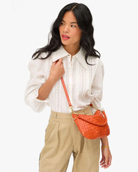 Clare V. Petit Moyen Messenger - Med Wvn Diagonal in Saltillo 2 - Bliss Boutiques