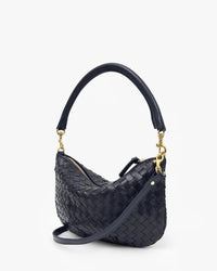 Clare V. Petit Moyen Messenger-Medium Woven Diagonal in Twilight 5 - Bliss Boutiques