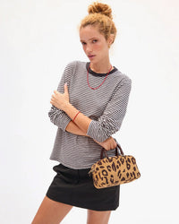 Clare V. Petite Claudine - Pablo Cat Suede in Lark/Brown 2 - Bliss Boutiques