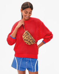 Clare V. Petite Fanny - Pablo Cat Suede in Lark/Brown 2 - Bliss Boutiques
