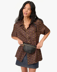 Clare V. Petite Fanny - Wvn Zig Zag in Black 2 - Bliss Boutiques