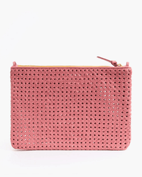 Clare V. Accessories Petal Rattan Flat Clutch w/ Tabs in Petal
