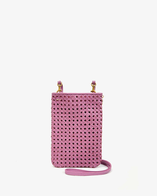 Clare V. Accessories Rattan Poche in Wild Thistle