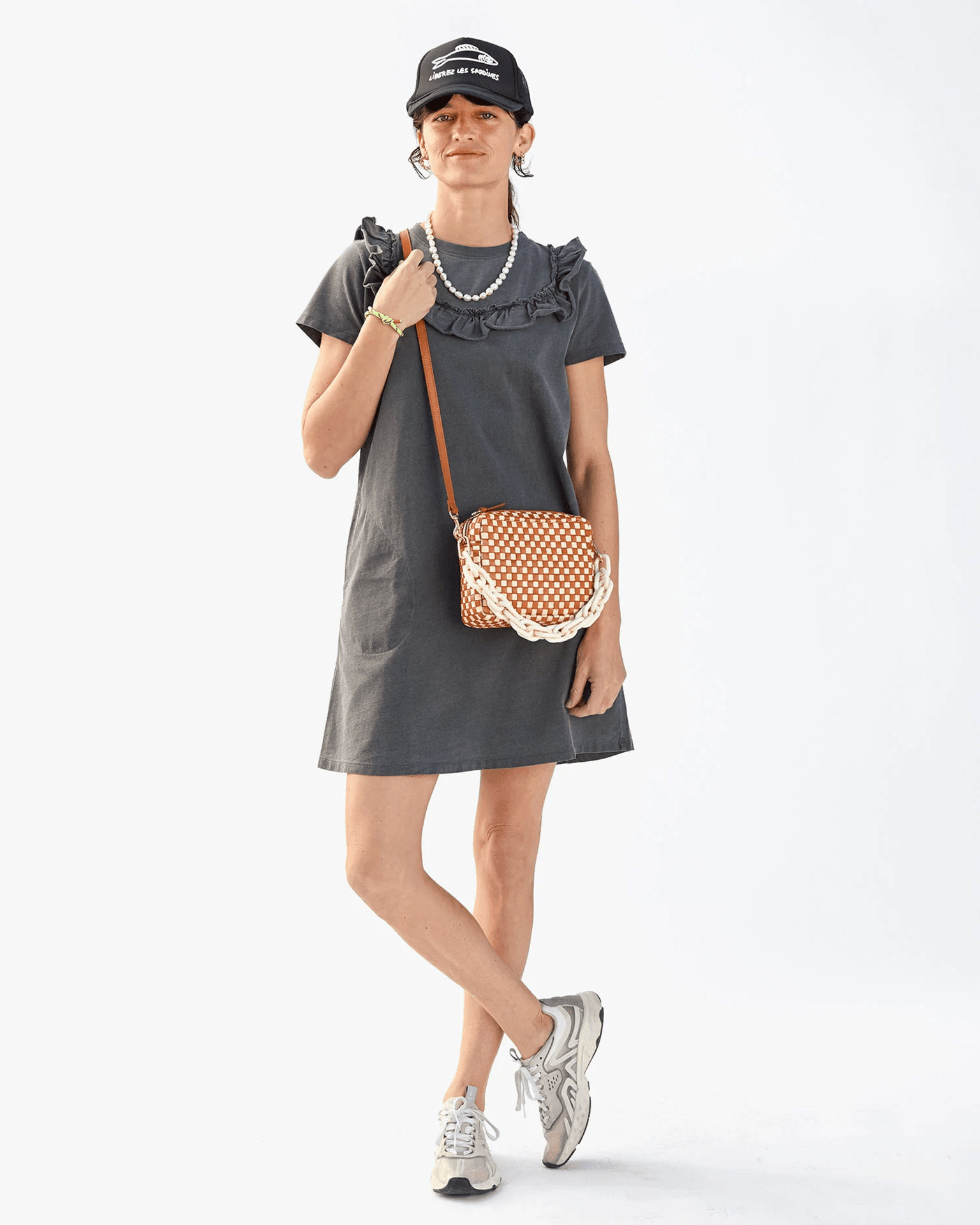 専用　CLARE V. クレアヴィヴィエ　バック&amp;ストラップ Clare V. Double Veg Link Shoulder Strap in Cuoio - Bliss Boutiques
