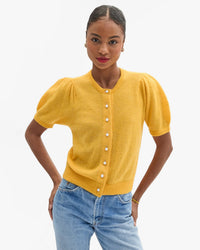 Clare V. Stella Cardigan in Marigold 1 - Bliss Boutiques