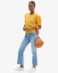 Clare V. Stella Cardigan in Marigold 2 - Bliss Boutiques
