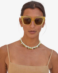 Clare V. Jewelry Moonstone Multi Stone Slice Necklace in Moonstone Multi