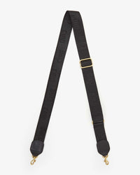 Clare V. Tonal Ciao Adjustable Crossbody Strap in Black 