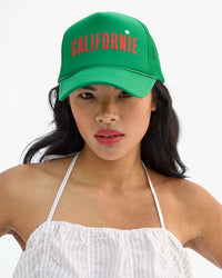 Clare V. Trucker Hat - Californie in Green 2 - Bliss Boutiques