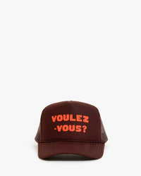 Clare V. Trucker Hat - Voulez-Vous in Chocolate 1 - Bliss Boutiques