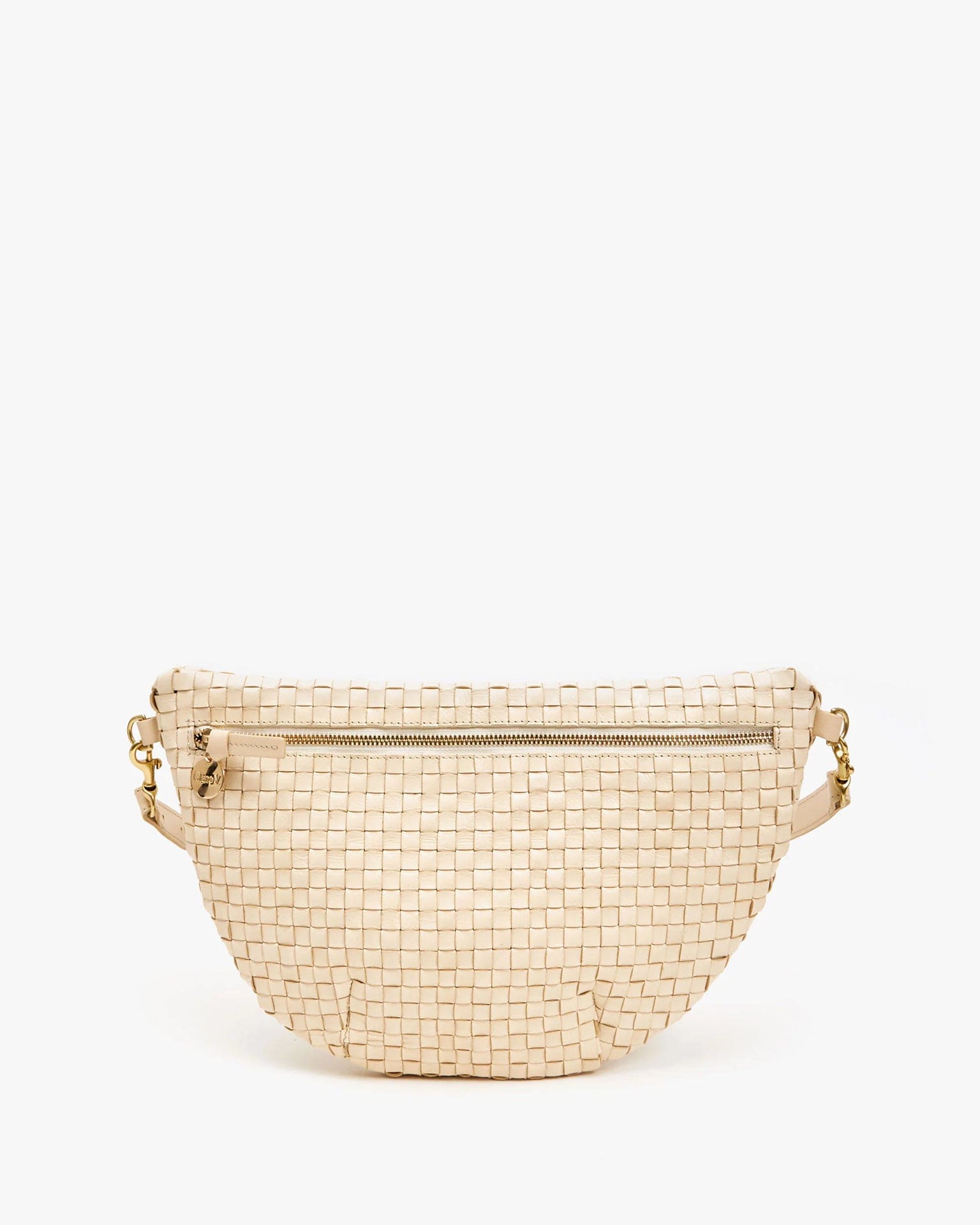 Woven Checker Grande Fanny in Buttercream