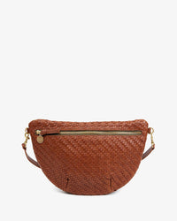 Clare V. Woven Zig Zag Grande Fanny in Hazelnut 