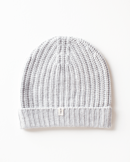 COLORI Ribbed Beanie in Shark 